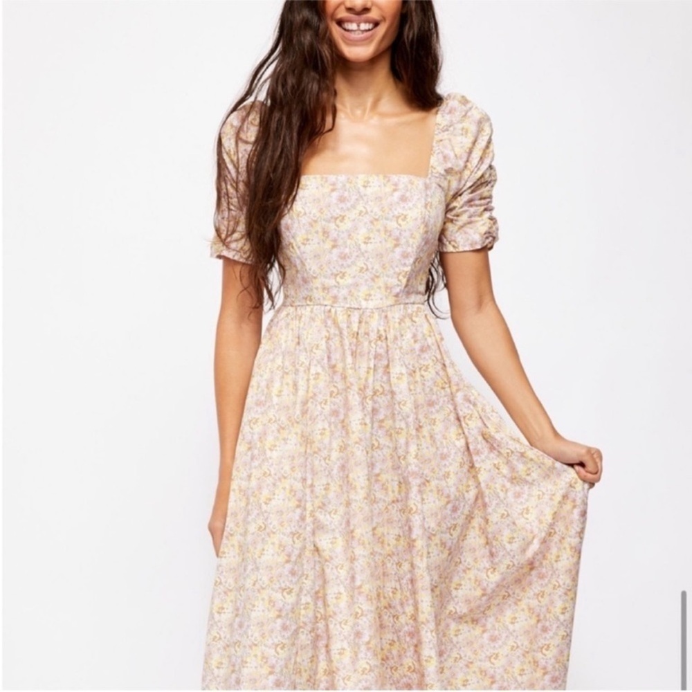 Free People She’s a Dream Midi Dress Powder Combo cotton size 6 - Picture 16 of 16